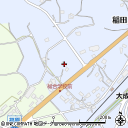 茨城県笠間市稲田96周辺の地図
