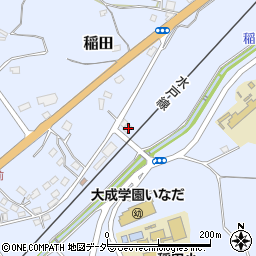 茨城県笠間市稲田1558周辺の地図