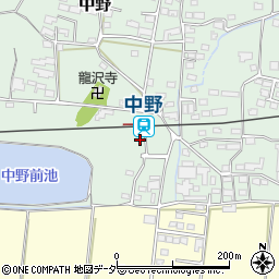 長野県上田市中野489-10周辺の地図