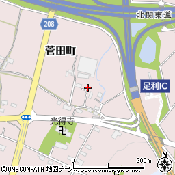 栃木県足利市菅田町878周辺の地図