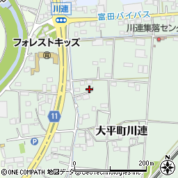 栃木県栃木市大平町川連484周辺の地図