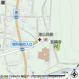 長野県安曇野市明科東川手潮640周辺の地図