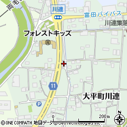 栃木県栃木市大平町川連262周辺の地図