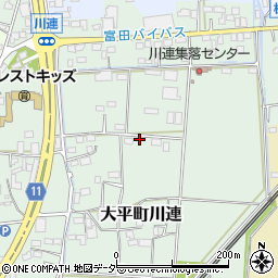栃木県栃木市大平町川連281周辺の地図