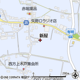 長野県安曇野市穂高有明新屋2857周辺の地図