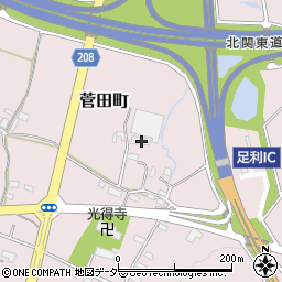 栃木県足利市菅田町712周辺の地図