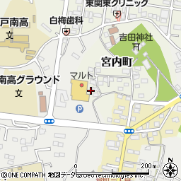 茨城県水戸市宮内町3198周辺の地図