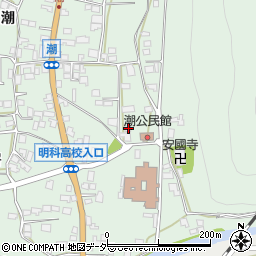 長野県安曇野市明科東川手潮645周辺の地図