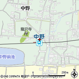 長野県上田市中野496周辺の地図