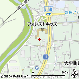 栃木県栃木市大平町川連502周辺の地図