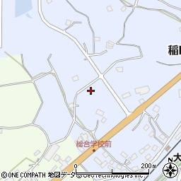 茨城県笠間市稲田87周辺の地図