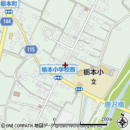 栃本小学校西周辺の地図