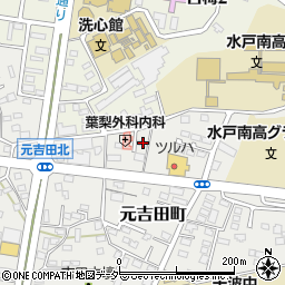 茨城県水戸市元吉田町387-2周辺の地図