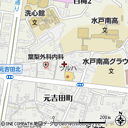 茨城県水戸市元吉田町386-3周辺の地図