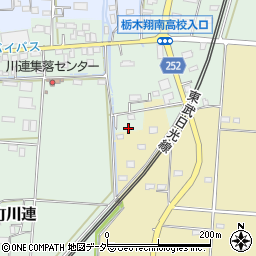 栃木県栃木市大平町川連613周辺の地図