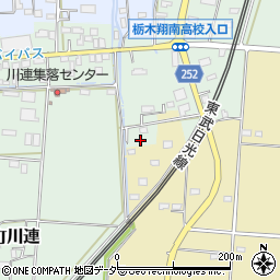 栃木県栃木市大平町川連378周辺の地図