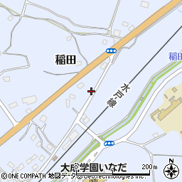 茨城県笠間市稲田1547周辺の地図