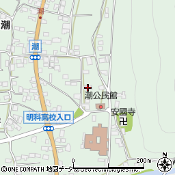 長野県安曇野市明科東川手潮646周辺の地図