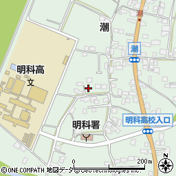 長野県安曇野市明科東川手潮318周辺の地図