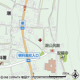 長野県安曇野市明科東川手潮661周辺の地図