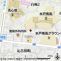 茨城県水戸市元吉田町383-2周辺の地図