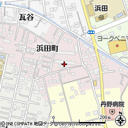 茨城県水戸市浜田町周辺の地図
