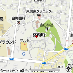 茨城県水戸市宮内町3203周辺の地図