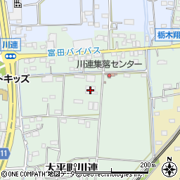 栃木県栃木市大平町川連277周辺の地図