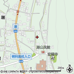 長野県安曇野市明科東川手潮651-1周辺の地図