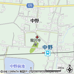 長野県上田市中野557周辺の地図