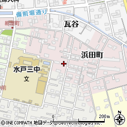 茨城県水戸市浜田町28周辺の地図