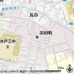 茨城県水戸市浜田町43周辺の地図