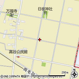 栃木県栃木市高谷町周辺の地図
