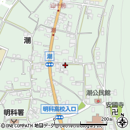 長野県安曇野市明科東川手潮673周辺の地図