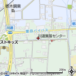 栃木県栃木市大平町川連568-2周辺の地図