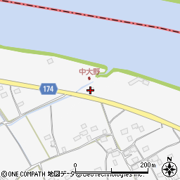 茨城県水戸市圷大野104-2周辺の地図