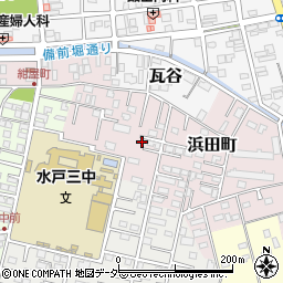 茨城県水戸市浜田町26周辺の地図