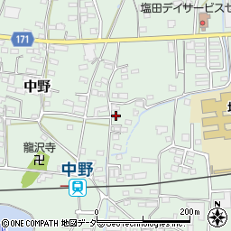 長野県上田市中野393周辺の地図