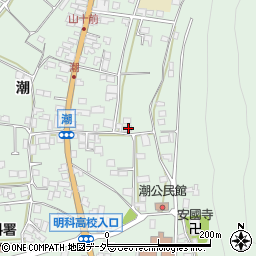 長野県安曇野市明科東川手潮722周辺の地図
