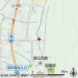 長野県安曇野市明科東川手潮899-1周辺の地図