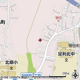 栃木県足利市菅田町151周辺の地図