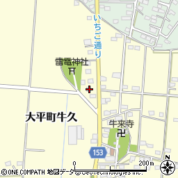 栃木県栃木市大平町牛久406周辺の地図
