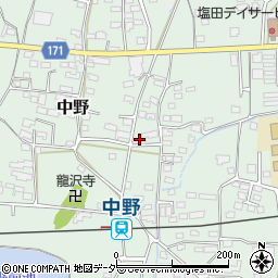 長野県上田市中野588-8周辺の地図