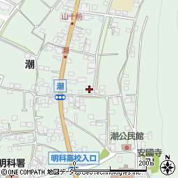 長野県安曇野市明科東川手潮695周辺の地図