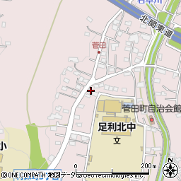 栃木県足利市菅田町143周辺の地図