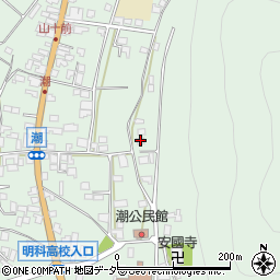 長野県安曇野市明科東川手潮897周辺の地図