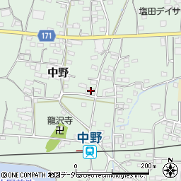 長野県上田市中野587-5周辺の地図