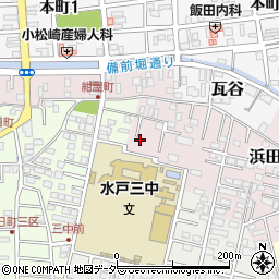 茨城県水戸市浜田町16周辺の地図