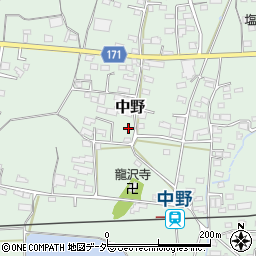 長野県上田市中野582周辺の地図