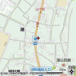 長野県安曇野市明科東川手潮680周辺の地図